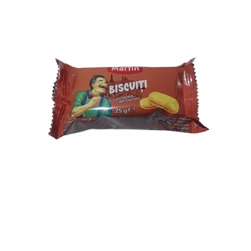 BISCUITI CREMA CACAO MARTIN 25 G BISCUITI CREMA CACAO MARTIN 25 G