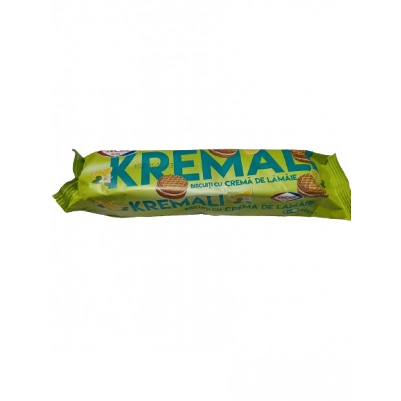 BISCUITI KREMALI CU CREMA DE LAMAIE 80 G BISCUITI KREMALI CU CREMA DE LAMAIE 80 G