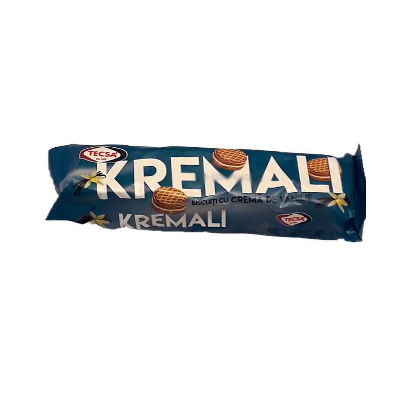 BISCUITI KREMALI CU CREMA DE VANILIE 80 G BISCUITI KREMALI CU CREMA DE VANILIE 80 G