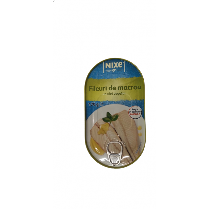 FILE DE MACROU IN ULEI VEGETAL NIXE 170 G FILE DE MACROU IN ULEI VEGETAL NIXE 170 G